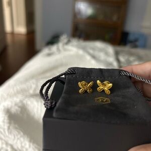 Julie Vos Gold Butterfly Stud Earrings